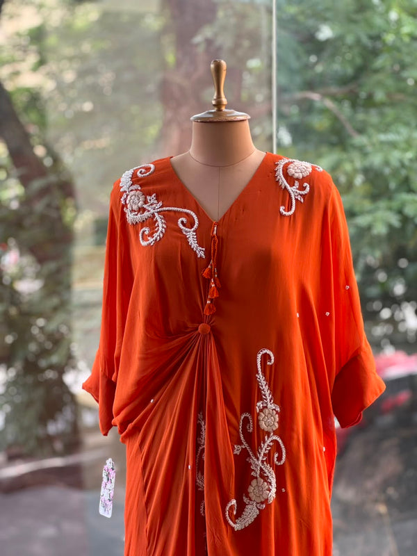 Orange Kaftan Tunic