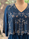 Blue Intricate Work Gown