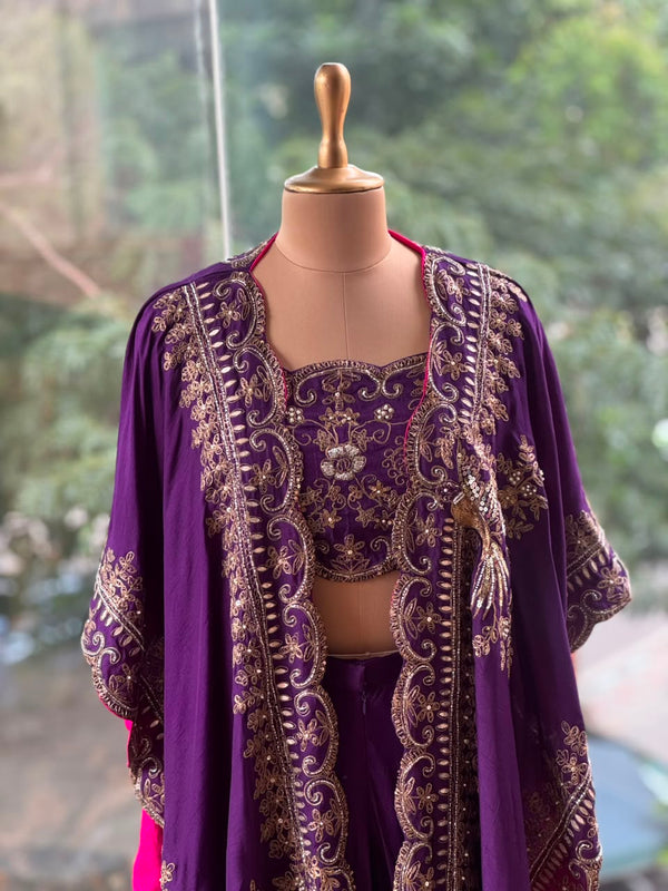 Purple Cape Set
