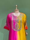 Red Shaded Intricate Work Dupatta Set