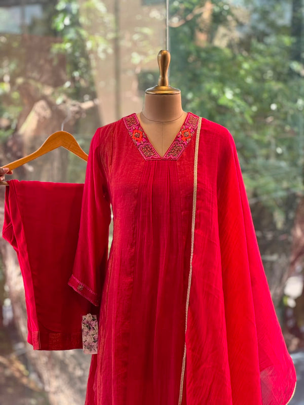 Reddish Orange Mul Suit