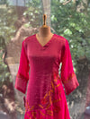 Pink Embroidered Organza suit
