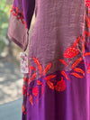 Purple Embroidered Organza Suit