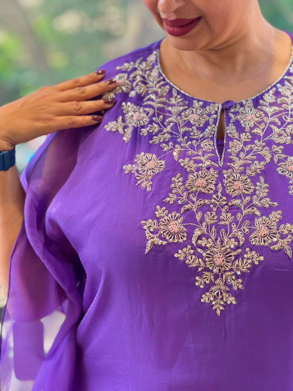 Purple Kaftan Set