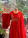 Orange Mul Chanderi Suit
