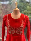 Orange Mul Chanderi Suit