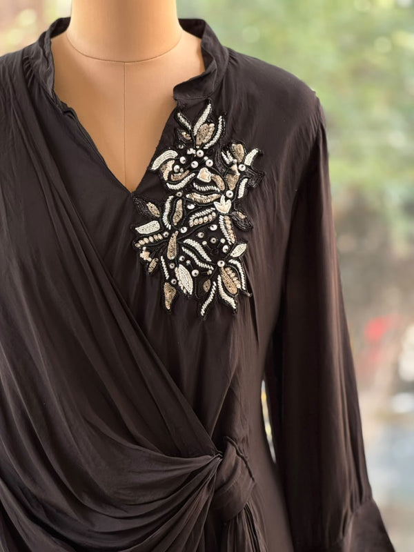 Black Asymmetrical Tunic