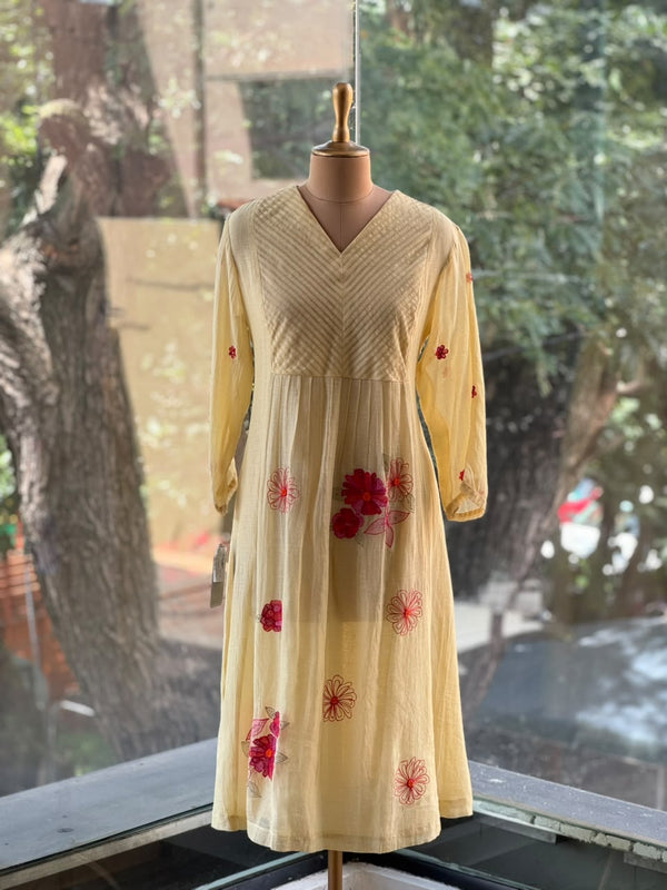 Pastel Yellow Embroidered Suit