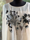 Half White Skirt Set