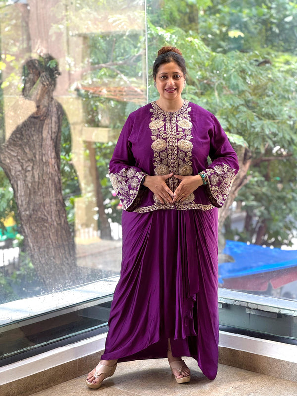 Purple Skirt Set