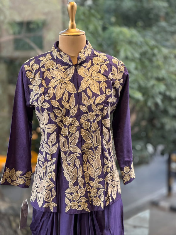 Purple Skirt Set