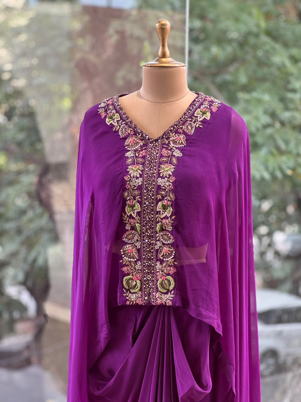 Purple Cape Set