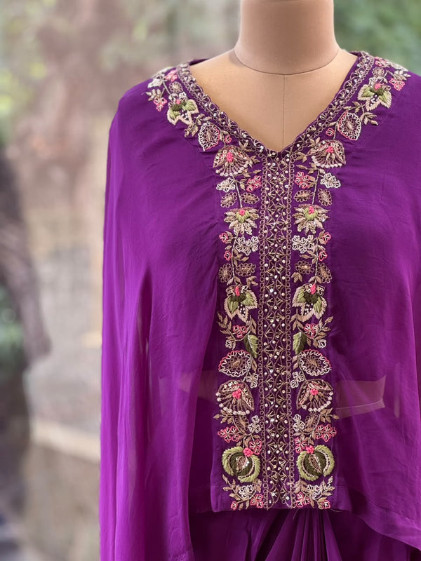 Purple Cape Set