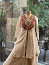 Cream Tissue Palazzo Set