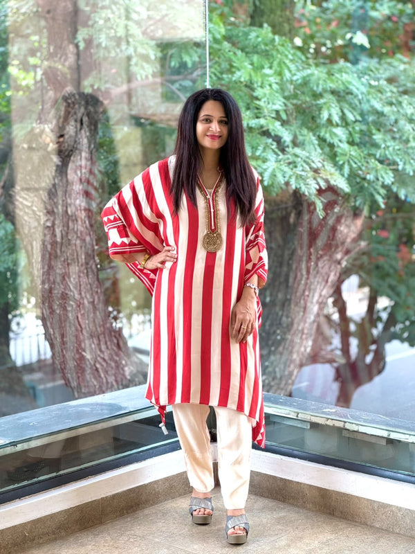 Red Stripe Print Co Ord