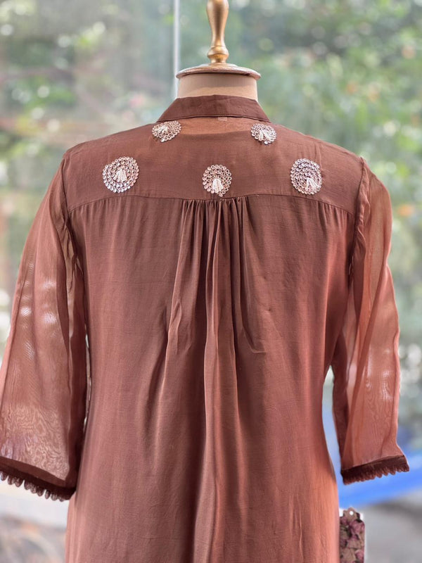 Brown Jacket Style Co Ord