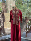 Maroon Skirt Set