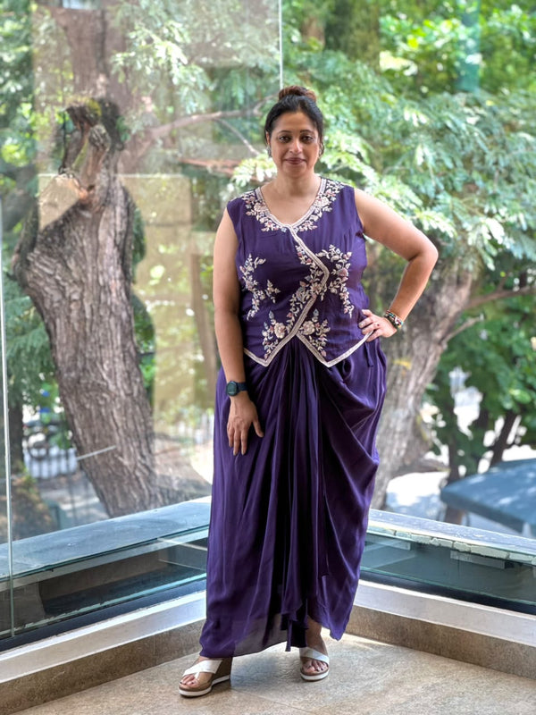 Purple Skirt Set