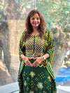 Green Bandhej Kaftan Co Ord
