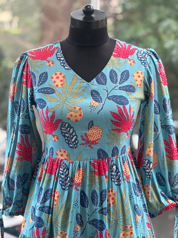 Blue Floral Tunic
