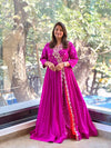 Purple Bandhej Gown