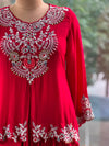 Red Skirt Set