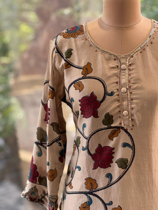 Brown Kalamkari Suit