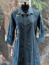 Collared tunic with handwork