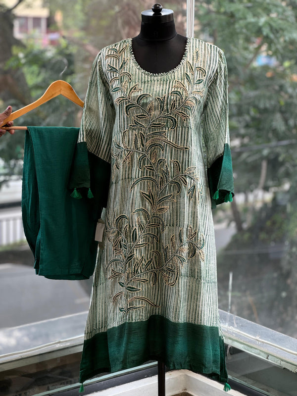 Green Asymmetrical Co Ord
