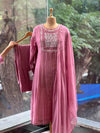 Pink Mul Chanderi Suit