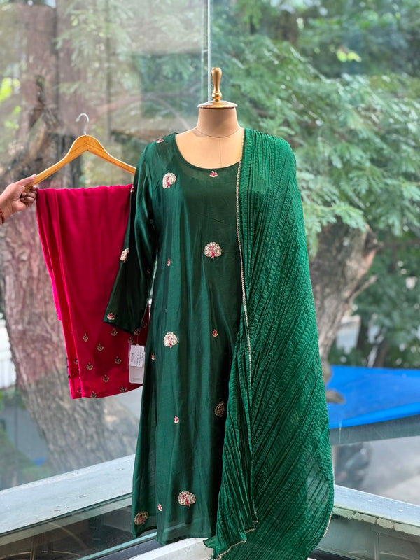Green Crush Dupatta Set