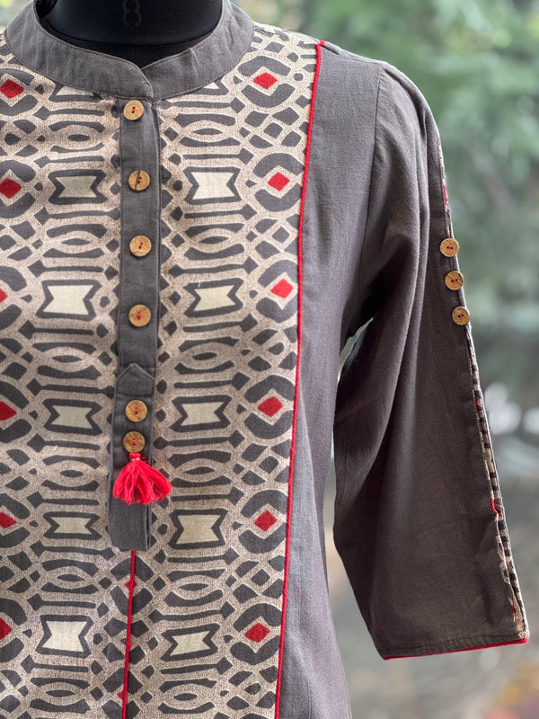 Grey Printed Tunic