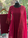 Maroon Pintux Yolk Suit Set