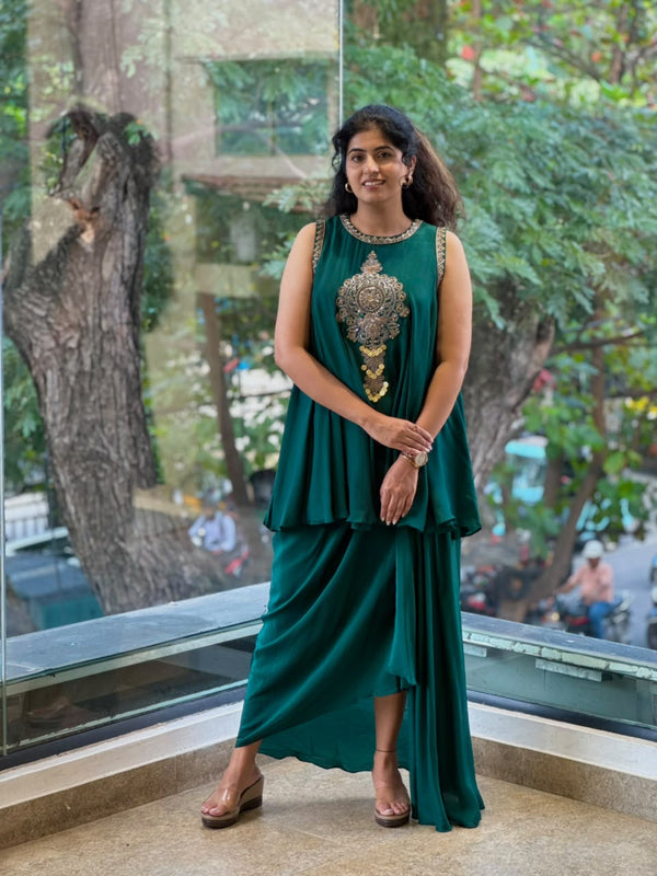 Green Skirt Set