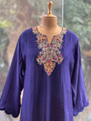 Blue Intricate Yolk Palazzo Set