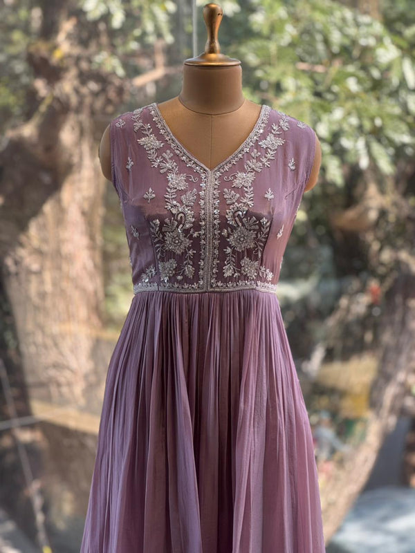 Mauve Jacket Style Gown