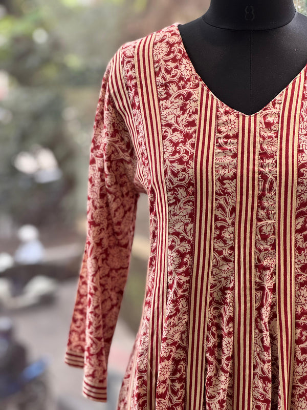 Maroon Dupatta Set
