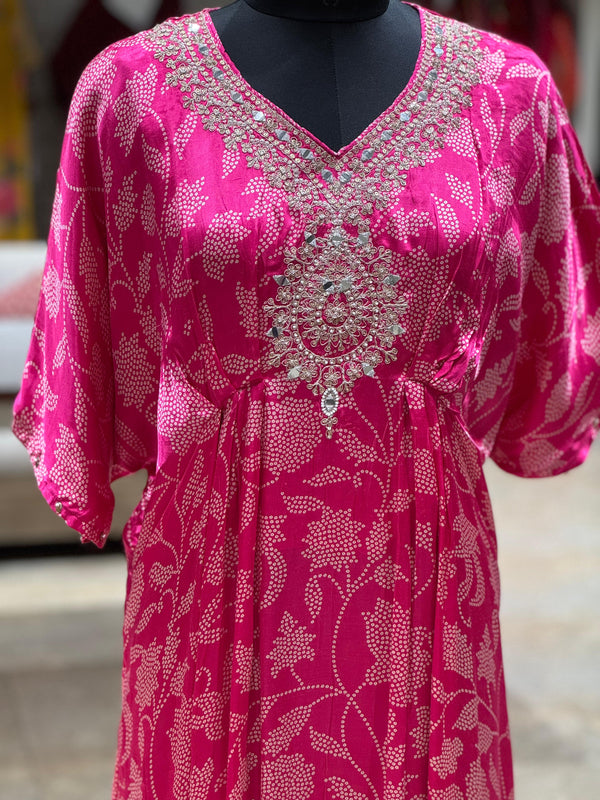Pink Bandhej Co Ord