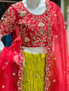 Greenish Yellow Lehenga Set