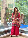 Maroon/Beige Co Ord
