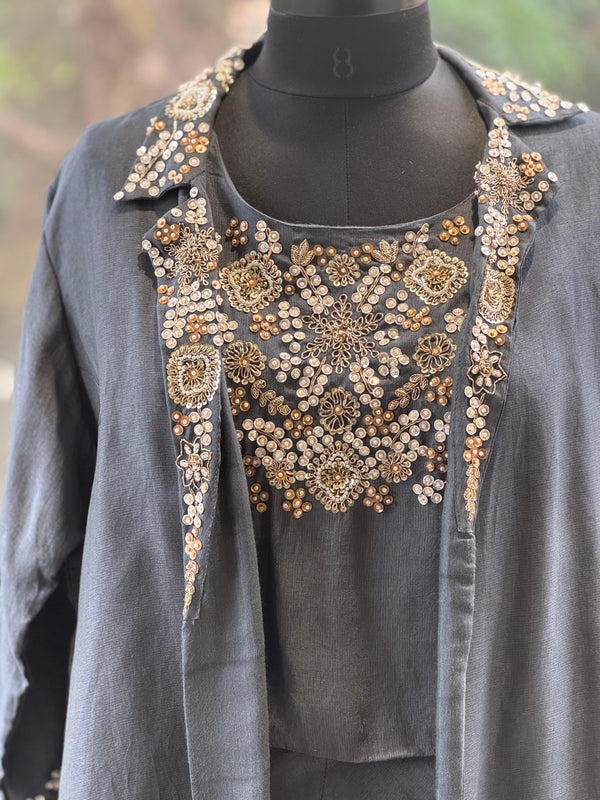 Grey Palazzo Set