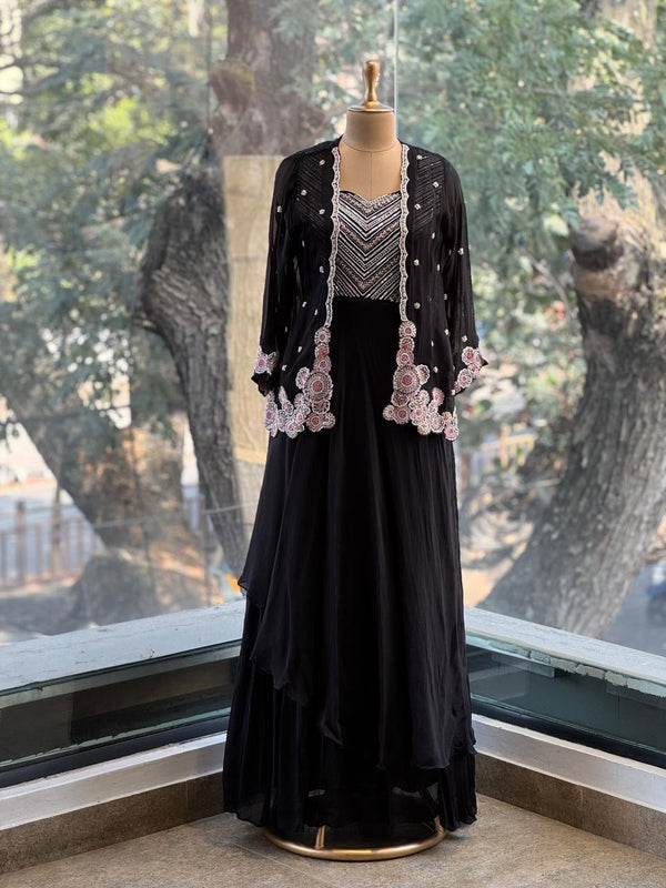 Black Designer Wear Gown