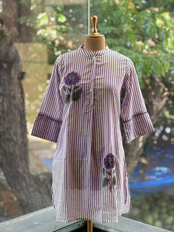 Purple Stipes Co Ord