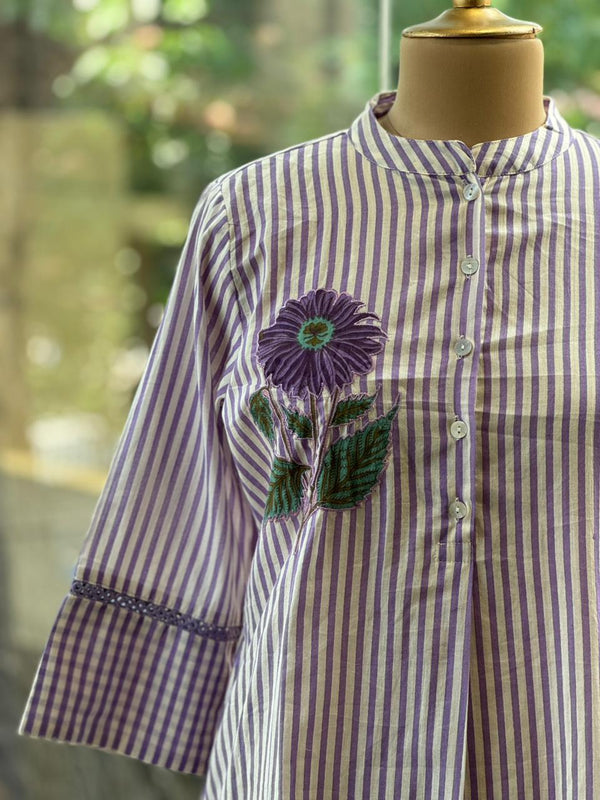 Purple Stipes Co Ord