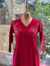 Red Patch Work Tunic