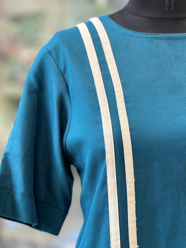 Blue White Strep Co Ord