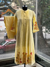 Yellow mul chanderi co-ord