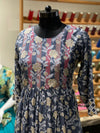 Grey Floral Zari Lines Tunic