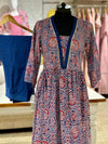 Blue Frill V Neck Co Ord