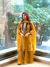 Mustard Yellow Glass Tissue Dupatta Set